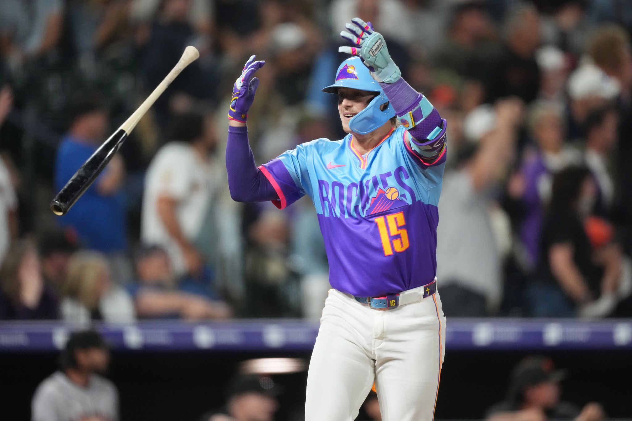 Tovar, Goodman homer in 5-run 9th, Rockies beat Giants 8-6