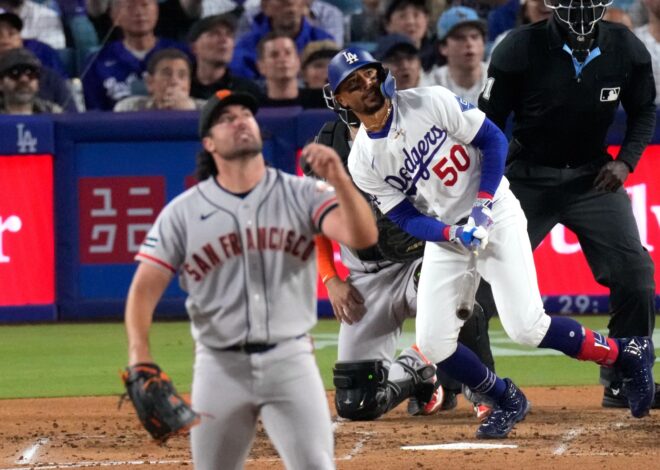 Ohtani throws 7 scoreless innings as Dodgers beat Giants 4-0 to end 4-game losing streak