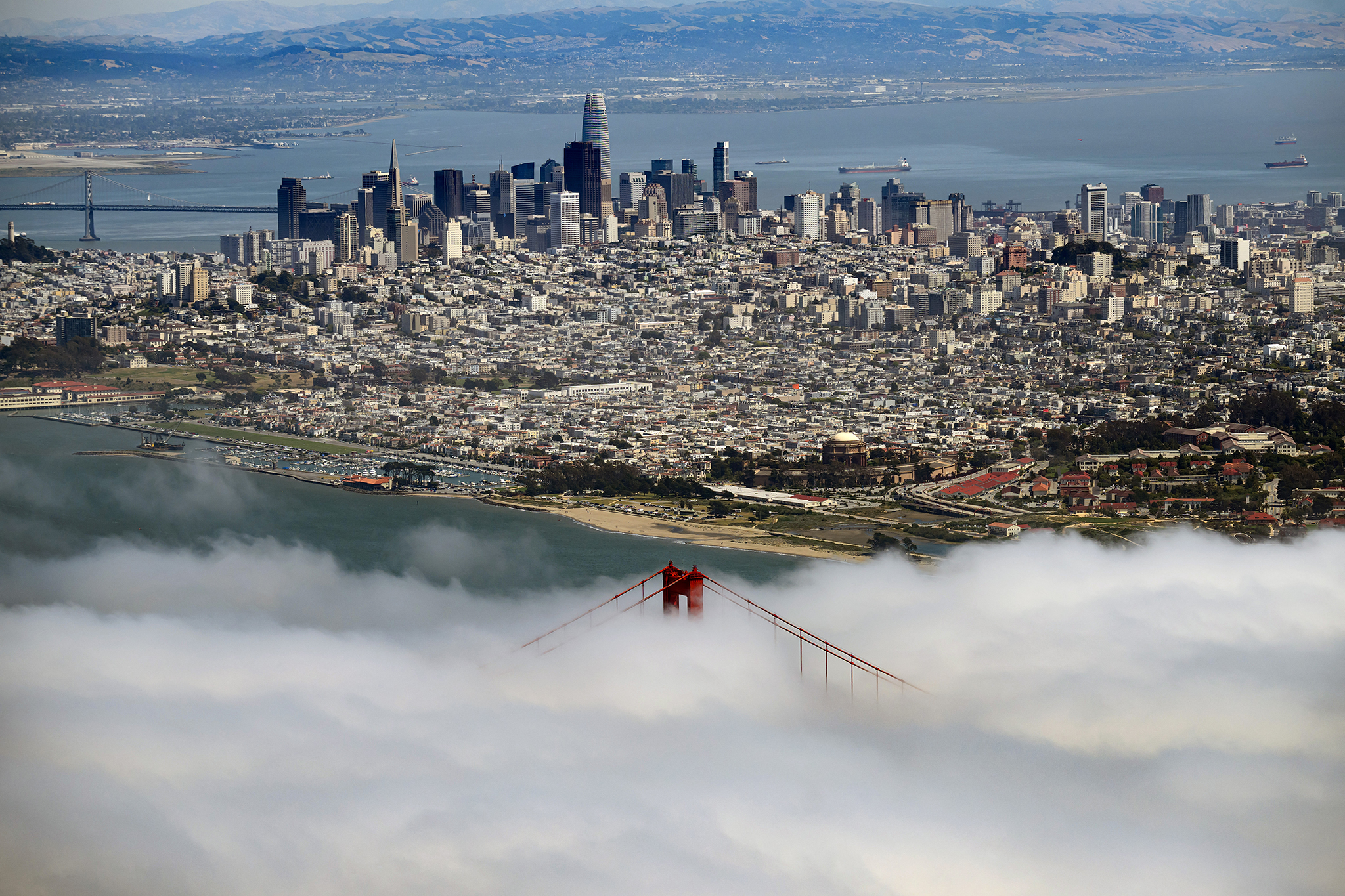 ‘May gray’ arrives in Bay Area with 1,500-foot-thick marine layer