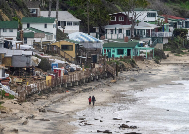 Ultra-rare Calif. beach cottages spared from coastal flooding for now