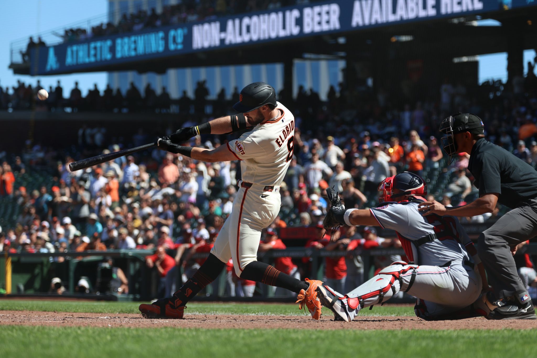 Eldridge’s grand slam caps wild comeback as Giants rally from 8 down in 8th to stun Nats, 11-10