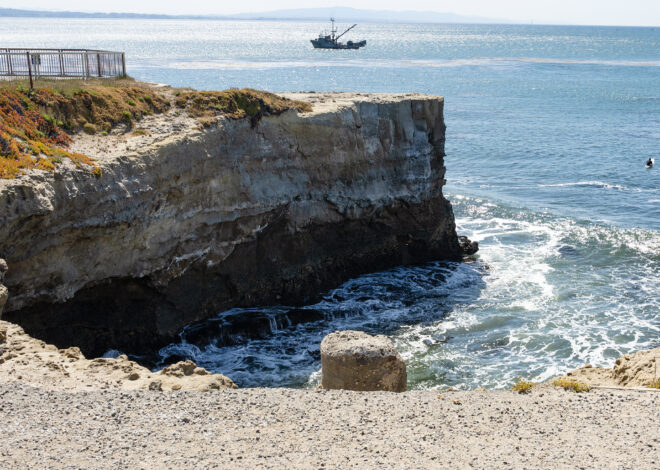 Slab of cliff falls into the ocean at iconic surf break