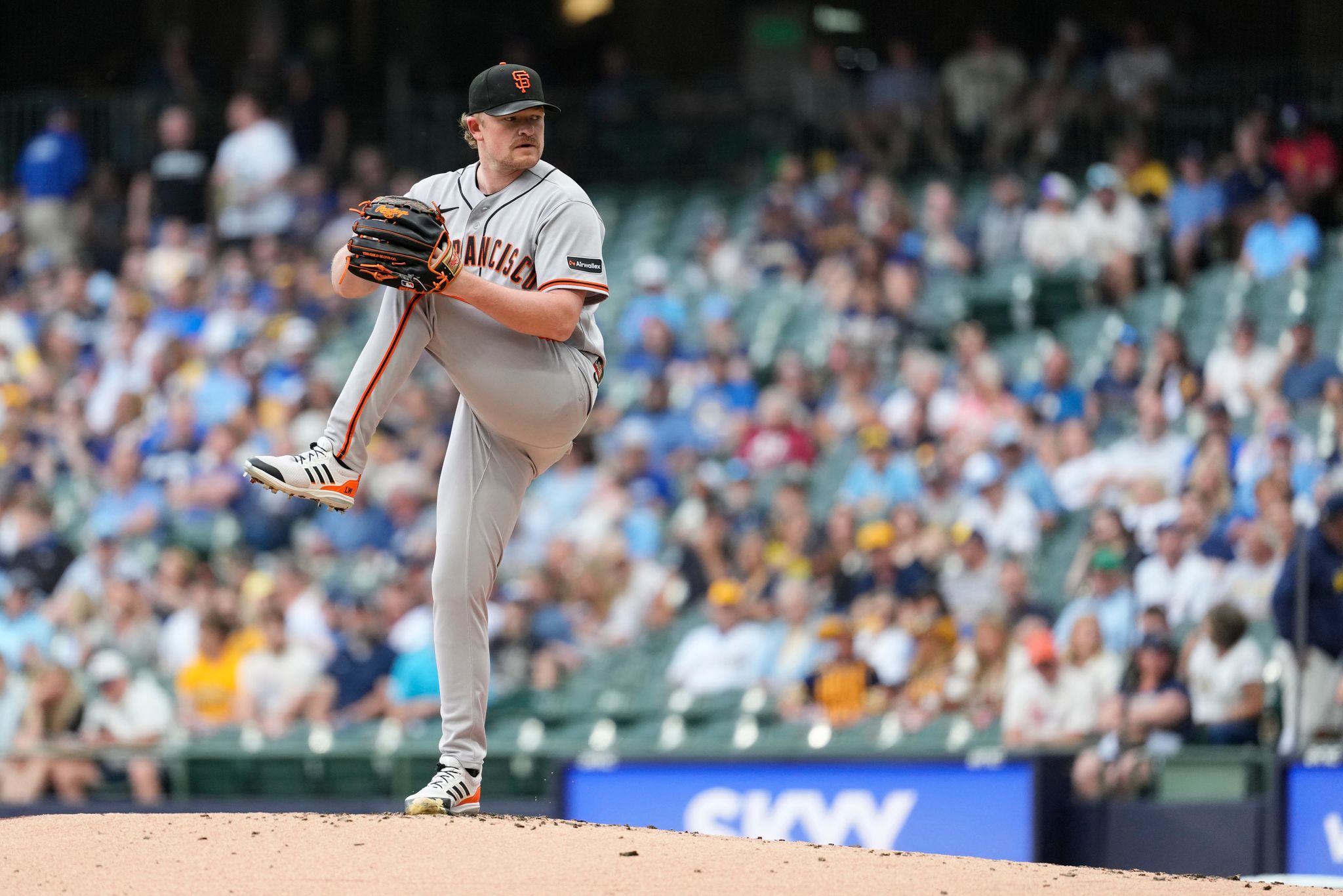 Giants’ Logan Webb carries no-hitter into 7th inning of 1-0 victory over Brewers