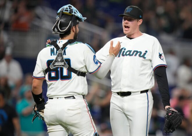 Meyer wins 8th straight decision to start season as Marlins beat Giants 6-3