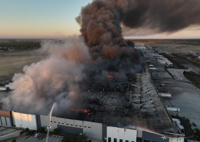 Chemicals including neurotoxin set ablaze in massive California warehouse fire