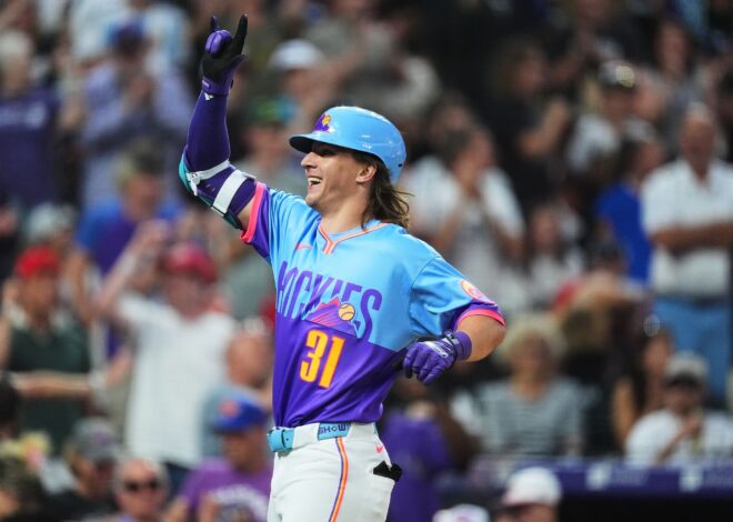 Jake McCarthy hits 2 HRs, drives in 6 runs in the Rockies’ 15-3 romp over the Giants