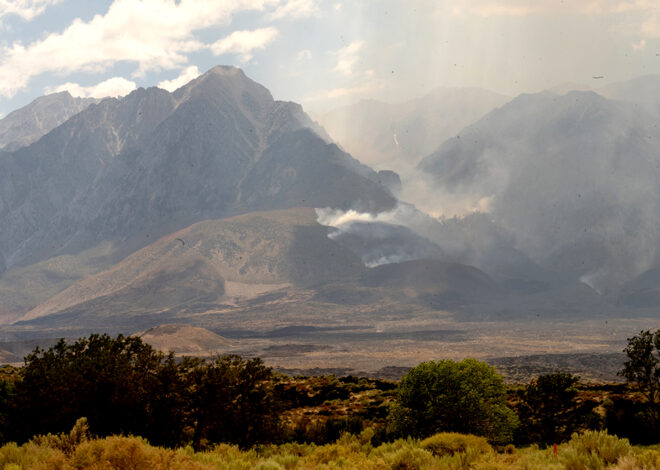Rock Fire races into the High Sierra, burns in the John Muir Wilderness
