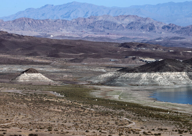 Lake Mead reveals mountaintops hidden for decades as lake recedes