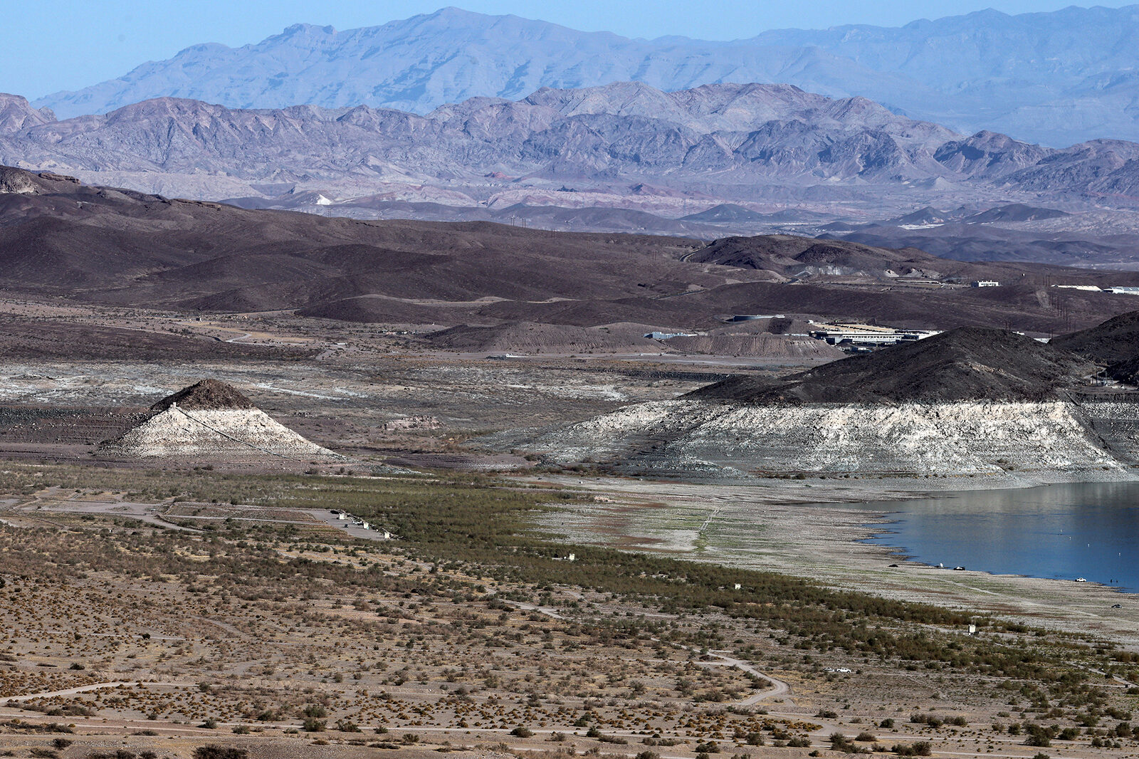 Lake Mead reveals mountaintops hidden for decades as lake recedes