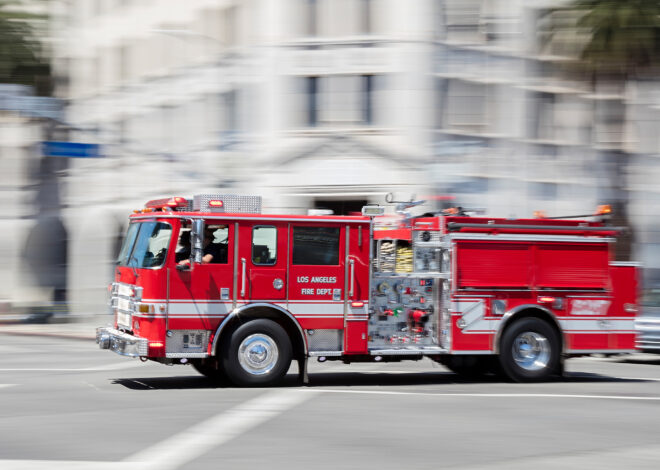 Tour bus en route to Mexico catches fire on Los Angeles freeway