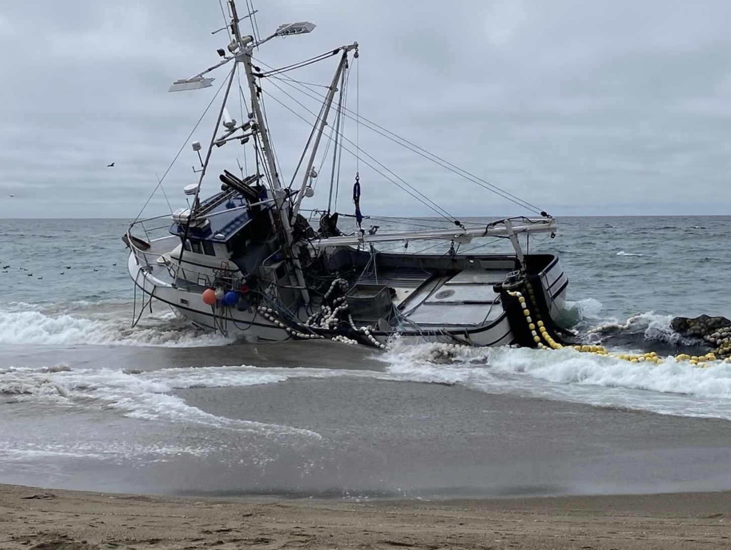 Point Reyes beach closes to the public after fishing boat crash