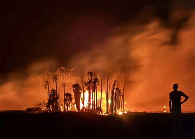 Fire blazes through remote Death Valley hot springs campground, prompting closure