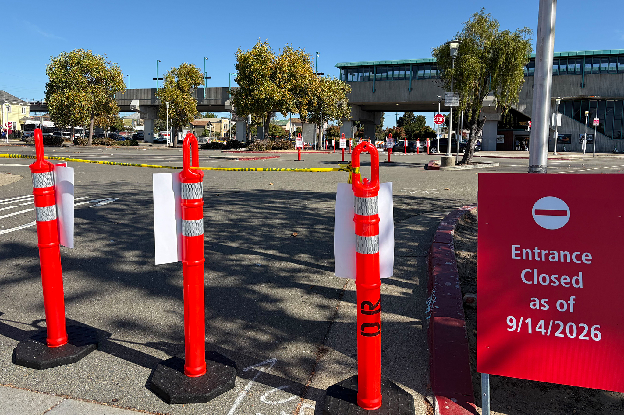 BART’s West Oakland Station parking lot gets cut in half