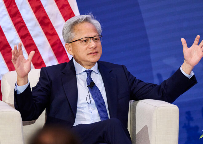 ‘You’re right’: Nvidia CEO cozies up to Trump on AI in surprise onstage call