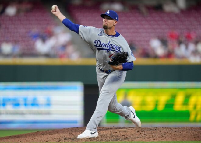 Dodgers reliever Blake Treinen injures pitching shoulder warming up in bullpen, season is over