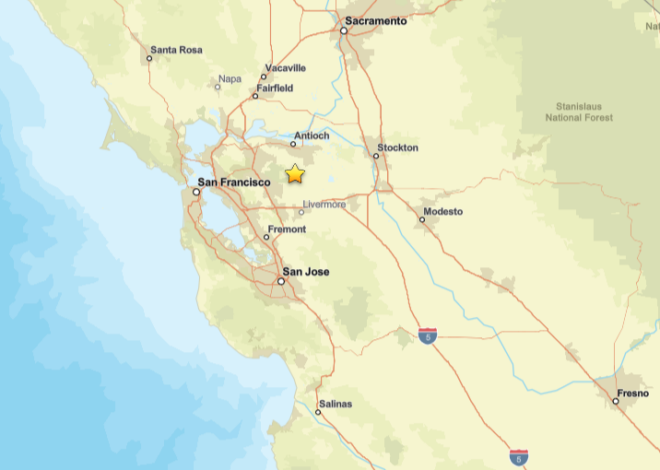 3.4-magnitude quake near Brentwood shakes Contra Costa County