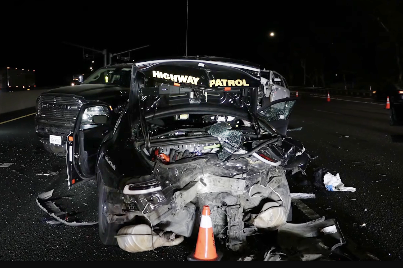 Sacramento man driving Tesla allegedly falls asleep, injures officers
