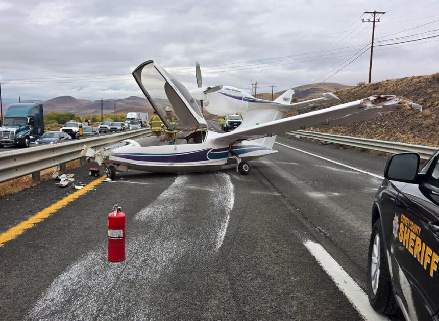 Plane crash shuts down I-80 near Google, Switch data centers