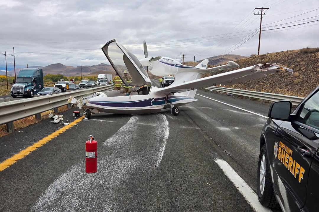 Plane crash shuts down I-80 near Google, Switch data centers