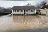 Flooding in Pescadero CA on Jan. 9, 2023