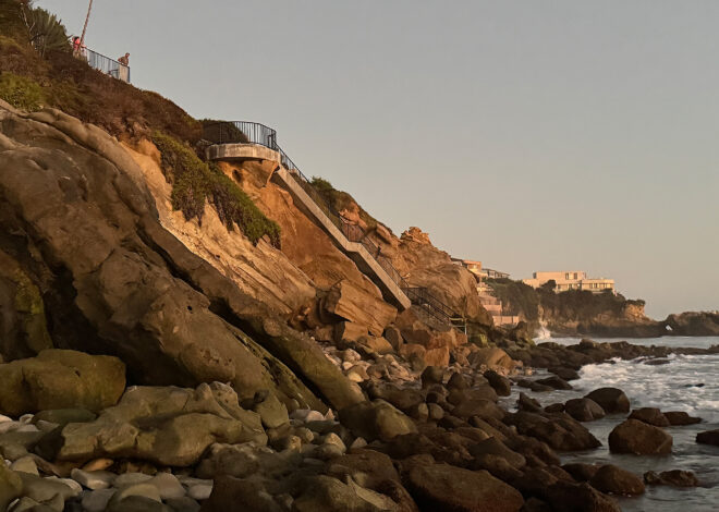 Giant rockfall compromises Calif. beach route as waves pound shoreline